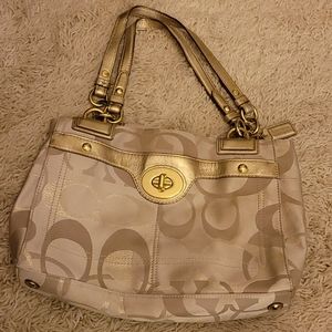 Gold Coach bag